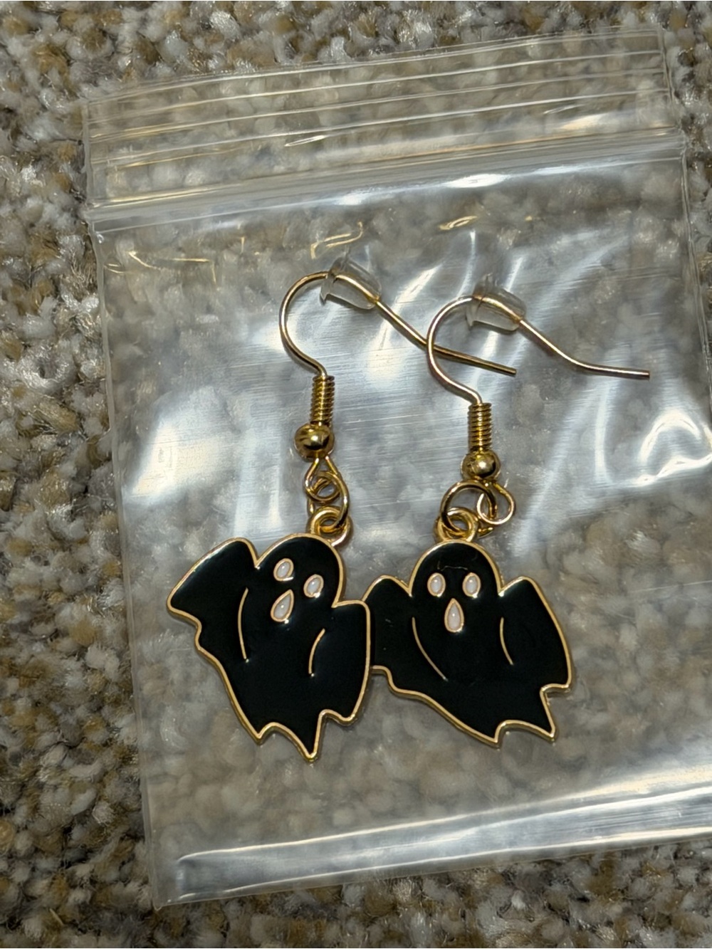 Handmade ghost dangle earrings